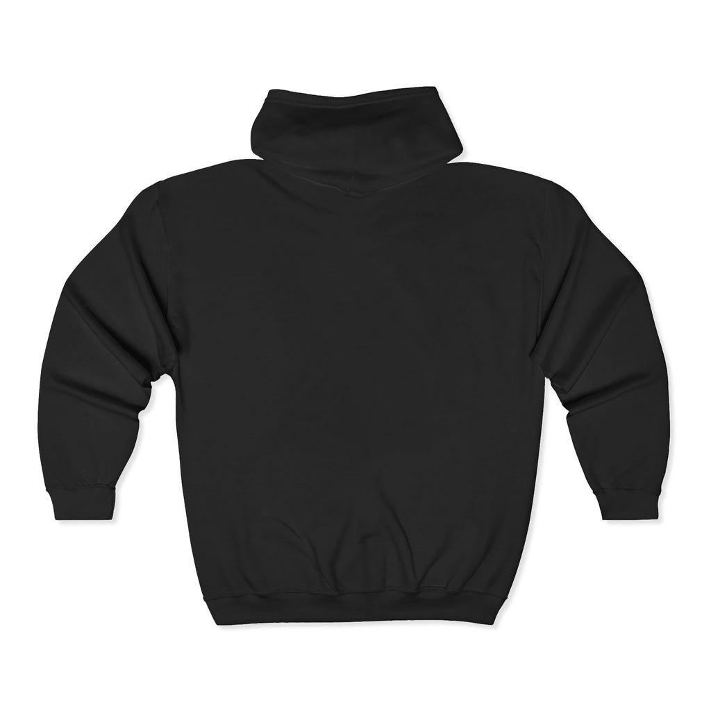 "CLOSED." Zip-up
